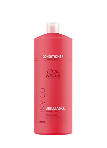 Wella Professionals Invigo Brilliance Conditioner for Fine Normal Colored Hair, Color Protecting & Color Vibrancy Conditioner, 33.8 Fl oz