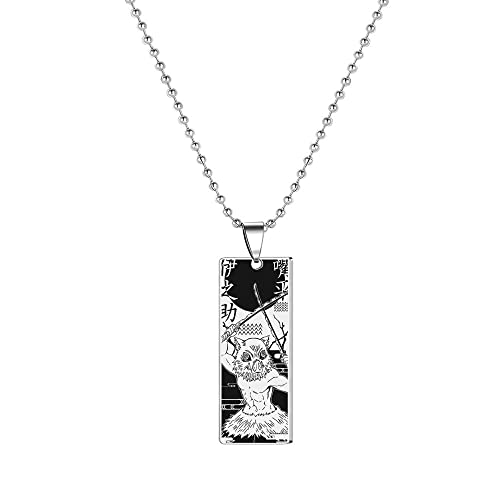 Anime Jewelry Kamado Nezukos Necklace Pendant Cosplay Decoration Props Anime Fan Gifts for Girls Teen Boys Men Women(Hashibira Inosuke)