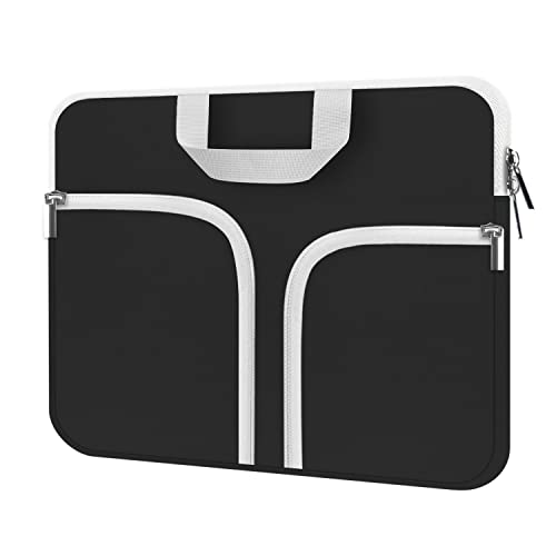 HESTECH Chromebook Case,11.6-12.3 Laptop Sleeve Neoprene Computer Bag Handle Protective Cover for Acer R11/Spin 311/HP Stream/Samsung/Surface Pro X/7/6/5/Go 12.4'/13 inch MacBook Air/Pro M2 M1,Black