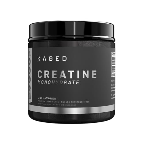 Kaged Creatine Monohydrate Micronized Powder | 100 Servings | Unflavored | Muscle Recovery and Growth Supplement for Men & Women | Vegan | Easily Digestible | Gluten Free | Keto Friendly