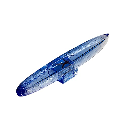 Kosta Boda Drifter Crystal Blue Sculpture/Décor, 11' Length x 2' High x 1.5' Wide,