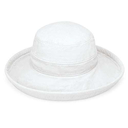 Women’s Casual Traveler Sun Hat – UPF50, Broad Brim, Packable, Canvas White