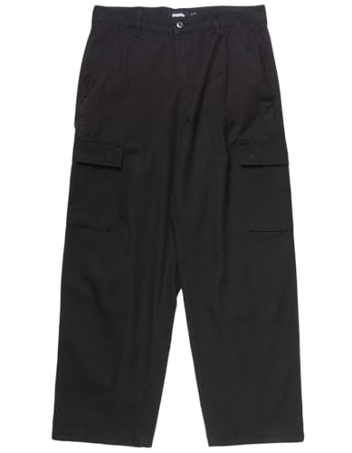 Rsq Loose Cargo Ripstop Pants Washed Black