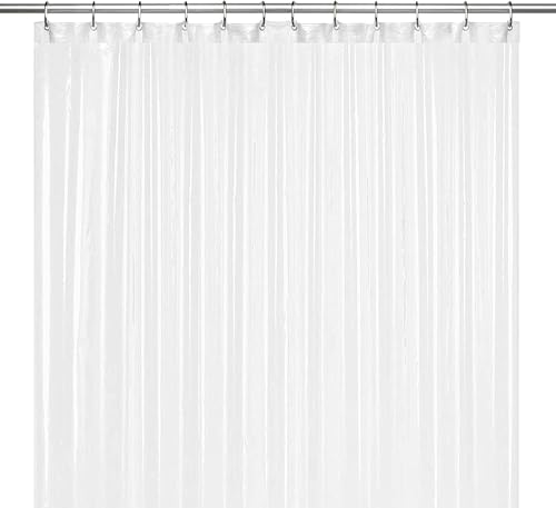 LiBa Bathroom Shower Curtain - Waterproof Plastic Shower Curtain Premium PEVA Non-Toxic with Rust Proof Grommets Frosted 10G Heavy Duty Bathroom Accessories 72x72