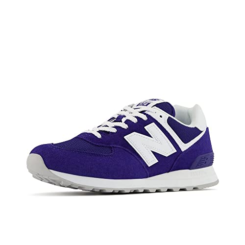 New Balance Men's 574 V2 Spilled Paint Sneaker, Blue/White, 8