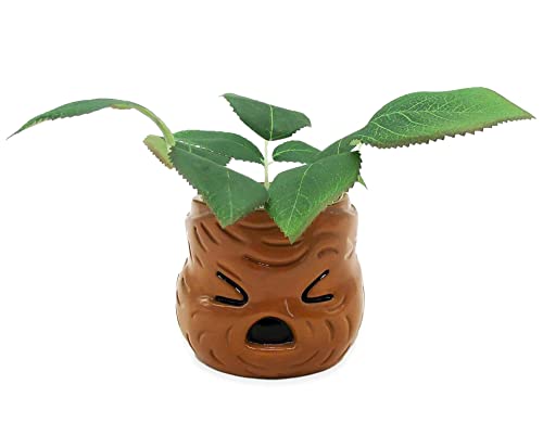 Silver Buffalo Harry Potter Mandrake Face Decorative Artificial Faux Greenery Plant in Ceramic