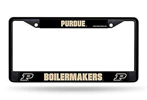 Rico Industries NCAA Purdue Boilermakers Standard Chrome License Plate Frame , 6 x 12.25'