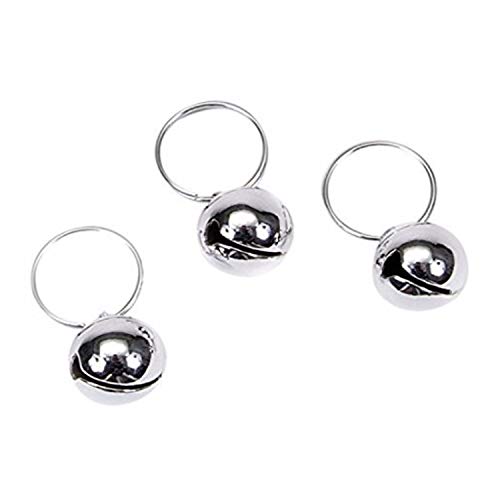 Eeejumpe Coastal Pet Products DCP45105 3-Pack Li'l Pals Round Dog Bells, 1/2-Inch, Silver