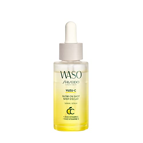 Shiseido Waso YUZU-C Glow-On Shot Serum - 0.94 oz - Targets Dullness, Boosts Radiance & Prevents Early Signs of Aging - 24-Hour Hydration - Vegan, Fragrance Free & Non-Comedogenic