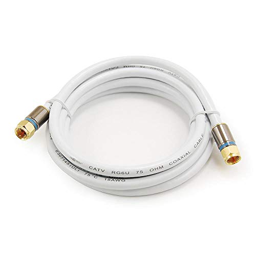Commercial Electric 6 ft. RG-6 Coaxial Cable - White