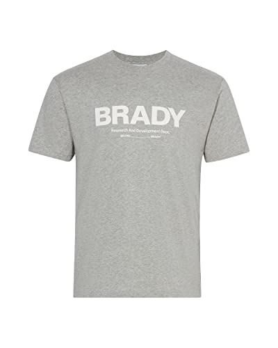 BRADY Men's Cotton Jersey R+D Short Sleeve, Graphite