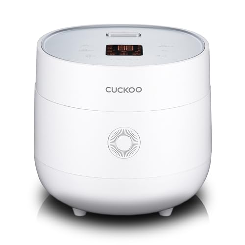 CUCKOO Micom Small Rice Cooker 10 Menu Options: White, Oatmeal, Brown, Quinoa, & More, Smart Fuzzy Logic, 3 Cups / 0.75 Qts. (Uncooked), 6 (Cooked), CR-0375F White