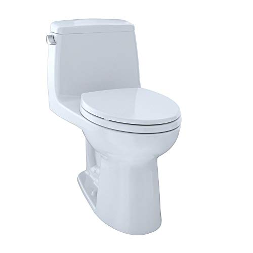 TOTO MS854114EL#01 Eco Ultramax ADA Elongated One Piece Toilet, Cotton White