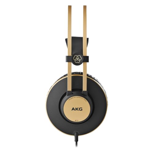 AKG Pro Audio K92 Over-Ear, Closed-Back, Studio Headphones, Matte Black and Gold