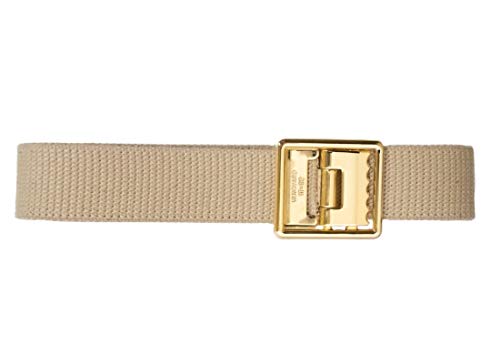 VANGUARD US Marine Corps Web Belt w/ 24k Buckle, Khaki, 44'