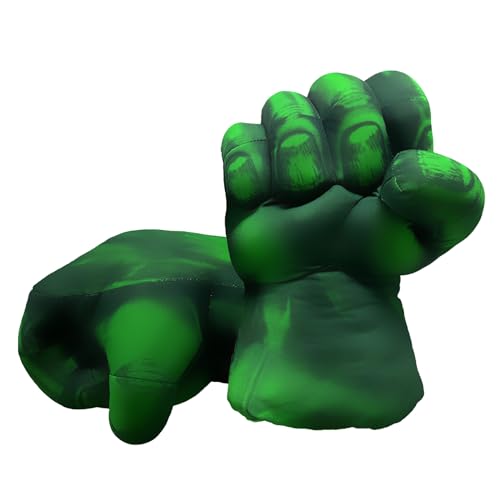 Superhero Gloves Smash Hands Big Soft Plush Hero Fists,Cosplay for Boy Girl Christmas Halloween Birthday Gift (Green)