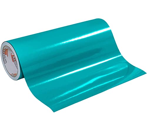 12' x 10 ft Roll of Glossy Oracal 651 Turquoise Adhesive-Backed Vinyl for Craft Cutters, Punches and Vinyl Sign Cutters by VinylXSticker