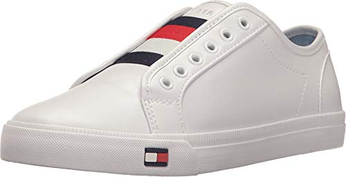 Tommy Hilfiger Women's Anni Slip-On Sneaker, White, 8