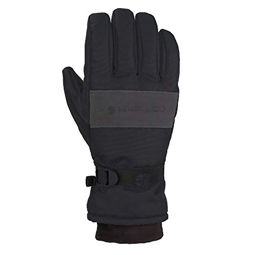 Carhartt Men's WP Waterproof Insulated Glove, Black/Grey, X-Large