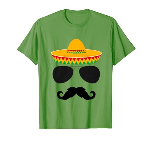 Cinco de Mayo Party Shirts Funny Cinco De Mayo Mustache Face T-Shirt
