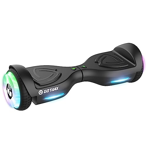 Gotrax ELF Hoverboard with 6.5' LED Wheels & Headlight, Max 4 Miles Range & 6.2mph Power by 200W Motor, UL2272 Certified Approved and 50.4Wh Battery Self Balancing Scooters for 44-176lbs Kids Adults(Black)