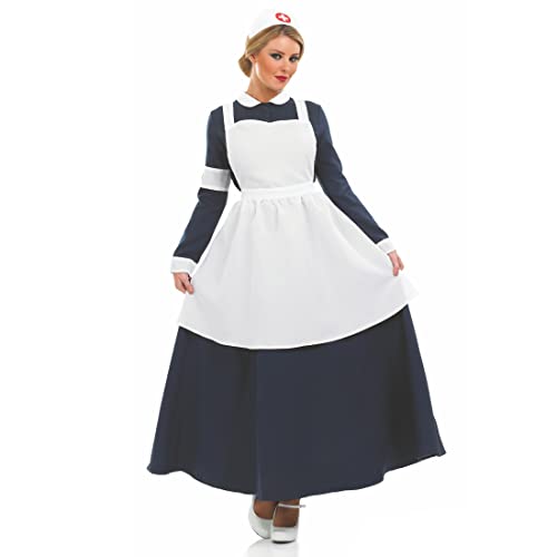 fun shack Florence Nightingale Costume Women, Civil War Nurse Costume Women, Nurse Apron Costume, Vintage Nurse Uniform, X-Large