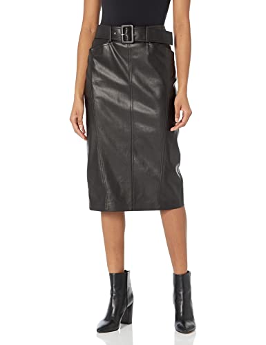 Theory Women's Belted Seam Skirt, Black, 8