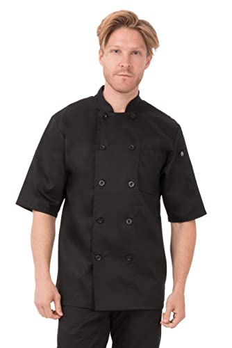 Chef Works Unisex Chambery Chef Coat, Black, Large