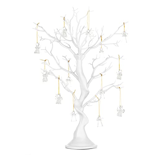 Nuptio White Christmas Tree Branch Artificial 22.8 inch Tall Manzanita Tree Centerpiece Wedding Centerpieces for Tables, Decorative Ornament Display Tree Branches for Decoration Weddings (1 Pc)