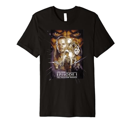 Star Wars The Phantom Menace Vintage Poster Premium T-Shirt Premium T-Shirt