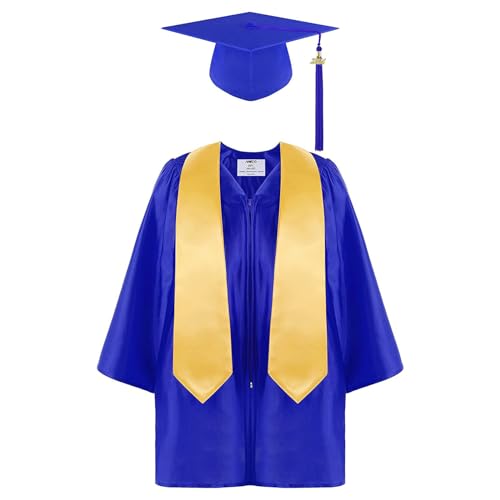 5th Grade Graduation Unisex Children Cap Gown Shawl Set with Tassel Preschool Graduation Cap and Gown Set Boy Girls Outfits&Set Graduation Party Invitations 2024