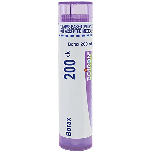 Boiron Borax 200CK, Homeopathic Medicine for Canker Sores, 1 Count