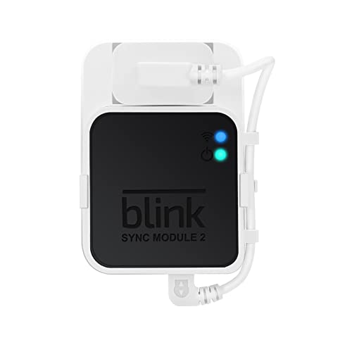 Outlet Wall Mount for Blink Sync Module 2 with Short Cable,Save Space Easy Move Easy Installation No-Drilling Mounting Bracket for Blink Outdoor & Indoor Home Security Cameras