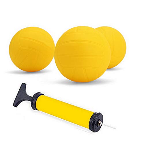 Viminston Replacement 3-Pack Balls with Pump Roundnet Game Competitive Balls Mini Volleyball