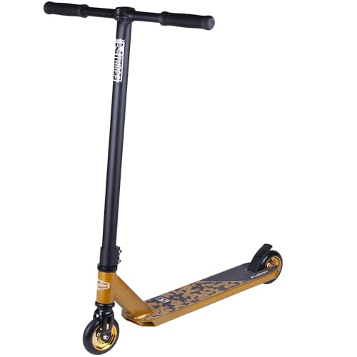 Fuzion X-3 Pro Scooters - Stunt Scooter for Kids 8 Years and Up - Perfect for Beginners Boys and Girls - Best Trick Scooter for BMX Freestyle Tricks (Gold/Black)