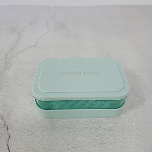 YAOBFFCAS Soap Boxes Double-Layer flip-top soap Dish - Keeps soap Dry and hygienic