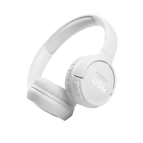 JBL Tune 510BT: Wireless On-Ear Headphones with Purebass Sound - White, Medium