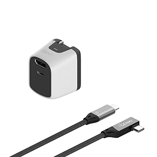 GENKI Covert Dock Mini - Charger Adapter for Nintendo Switch, OLED, Steam Deck- Minimalist 4K 30P Portable Travel Dock I USB-C 3.1 Cable incl. for HDMI TV Docking and Charging - Safe Big Screen Gaming