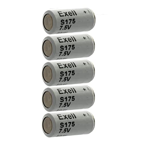 5pc Exell S175 Silver Oxide 7.5V Battery TR175S, MN175, A175
