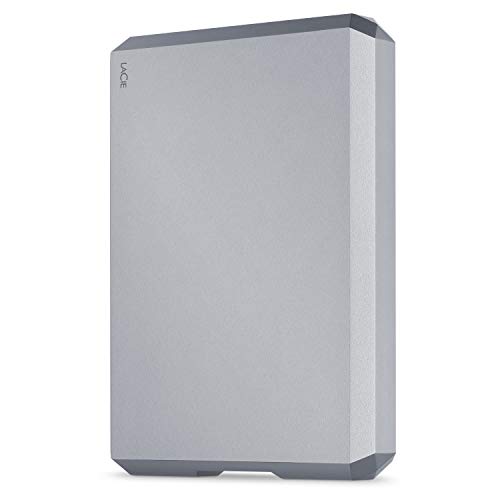 LaCie Mobile Drive 5TB External Hard Drive Portable HDD – Space Gray USB-C USB 3.0, for Mac and PC Desktop, 1 Month Adobe CC (STHG5000402)