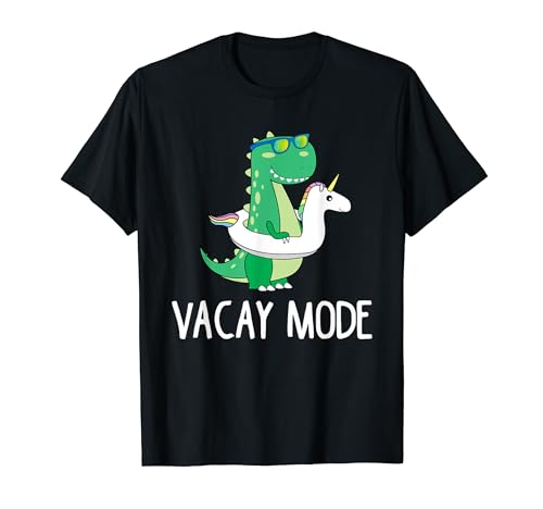 Vacay Mode Cute Dinosaur T Shirt Funny Family Vacation Gift T-Shirt