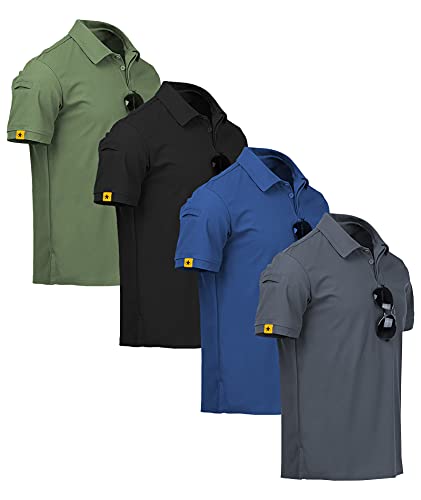 ZITY Mens Polo Shirt Short Sleeve Sports Golf Tennis T-Shirt suit4-GNBLG 2XL