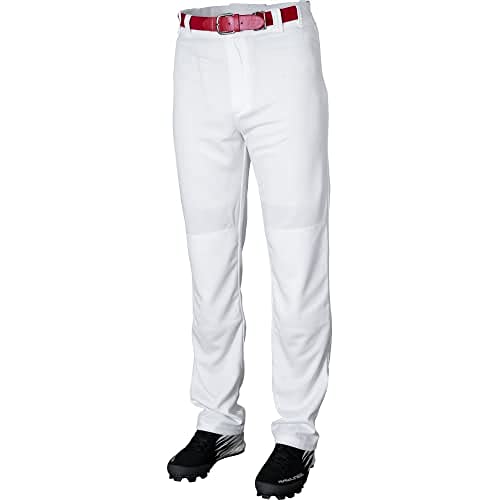 Rawlings Mens Solid Semi-Relaxed Pants, Medium, White, White, Medium US