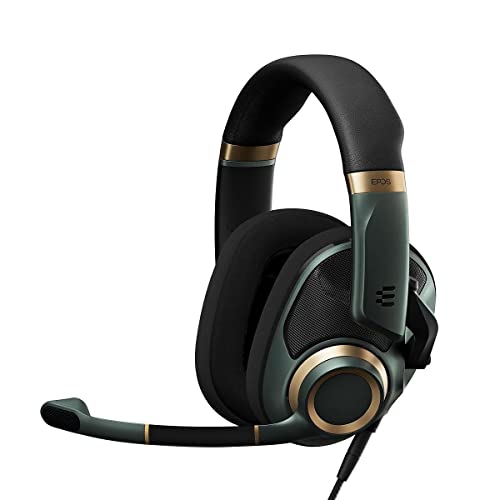 EPOS H6Pro - Open Acoustic Gaming Headset with Mic - Lightweight Headband - Comfortable & Durable Design - Xbox Headset - PS4 Headset - PS5 Headset - PC/Windows Headset - Gaming Accessories (Green)