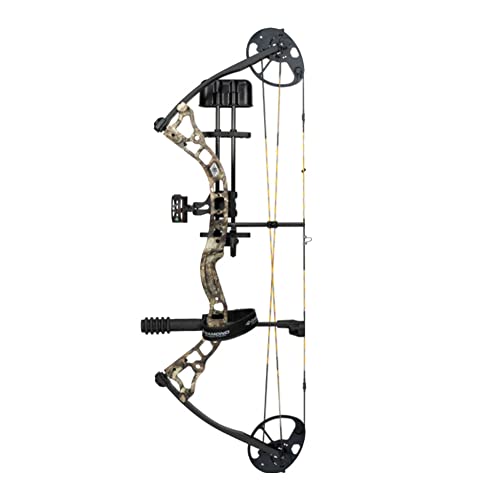 DIAMOND ARCHERY Infinite 305 Adjustable Fully Accessorized Hunting Compound Bow - 7-70 LBS Draw Weight, 19'-31' Draw Length, 305 FPS, Right Hand, Mossy Oak