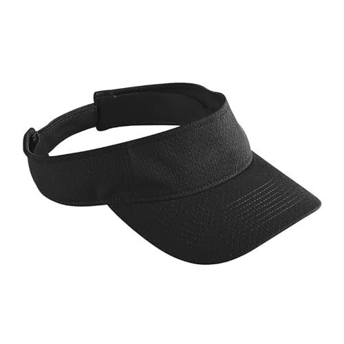 Augusta Sportswear Women's Athletic Mesh Visor - Stylish Sun Hat for Golf, Running, and Outdoor Activities, Black