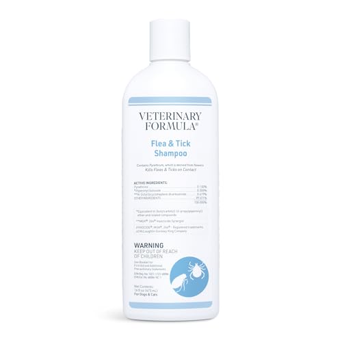 Veterinary Formula Flea and Tick Shampoo for Dogs and Cats, 16 oz