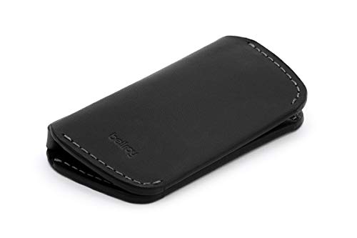 Bellroy Key Cover, Second Edition (Slim Leather Key Organizer, Minimalist Bifold Design with Magnetic Closure, Holds 2-4 Keys) - Black