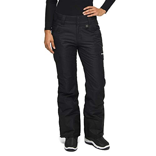 Arctix Women's Snow Sports Insulated Cargo Pants, Black, Large
