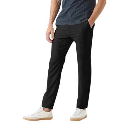 MYNKYLL Jetsetter Pants Avoid Hip Sagging High Resilience Fabric Stain Avoid Men's Casual Pants Elastic Pants for (Black, 36)